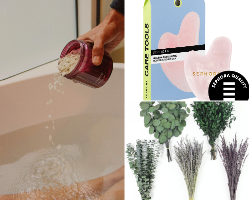 The Midweek Reset: Weeknight & Weekend Pampering Rituals cover photo collage