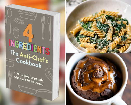 Easy 4 Ingredient Recipes for Busy & ADHD Brains cover photo collage