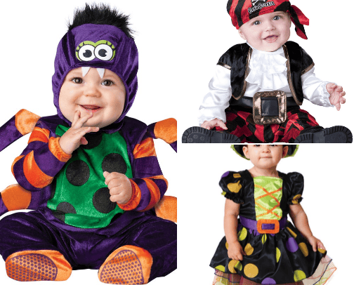 Baby coustumes for Halloween cover photo collage