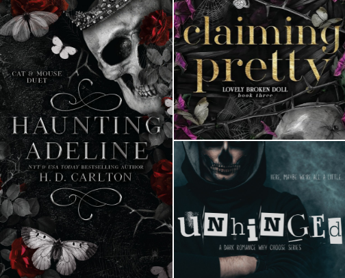 Book lovers.  Twisted & Haunting Dark Obsessions Book cover photo collage