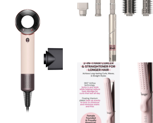 Hair Tools: Dryers, Stylers & Flat Irons cover photo collage