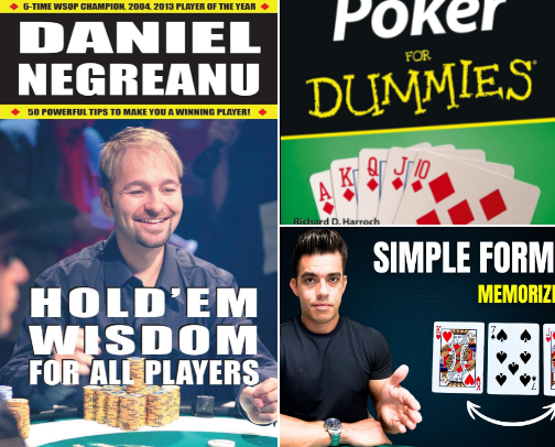 Essential Poker Books For Beginners cover photo collage