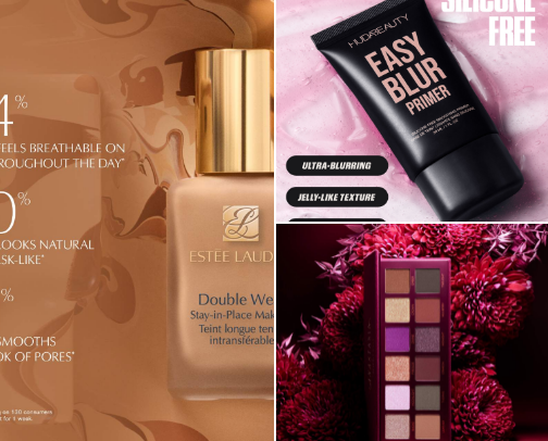Makeup and Cosmetics cover photo collage
