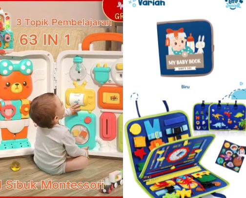 Busy board's for your children and kids cover photo collage