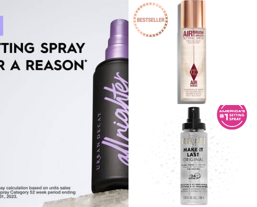 Ultimate Setting Spray Test💗 cover photo collage