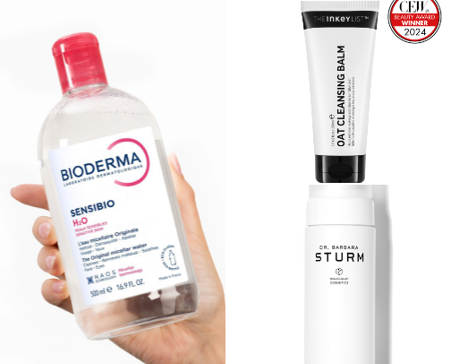 Bye-bye acne nighttime skincare routine cover photo collage
