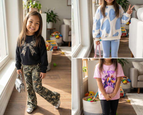Little Girl's Go to Outfits cover photo collage