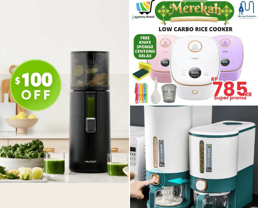 Kitchen appliances cover photo collage