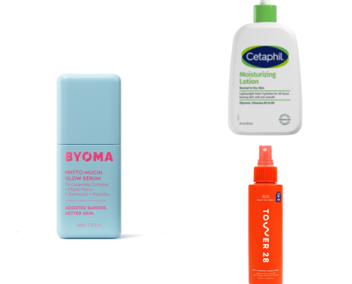 skincare routine cover photo collage