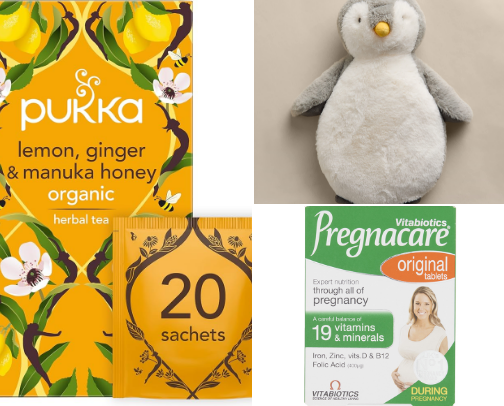 First Trimester Survival Kit 🩹⛑️ cover photo collage