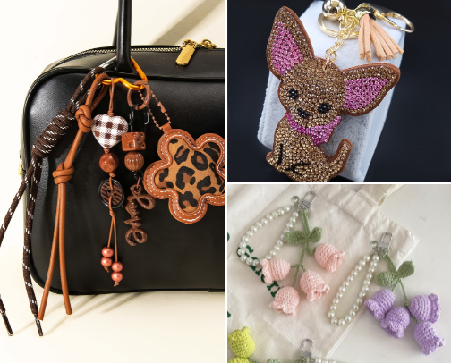 Bag charms that keep your boring bags away cover photo collage
