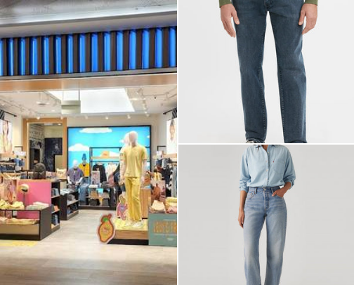 Levi's store cover photo collage