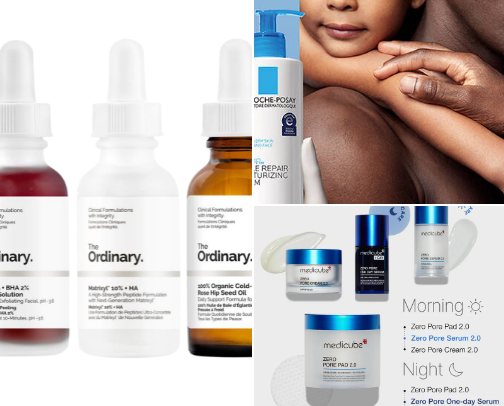 Facial and Hair Products cover photo collage
