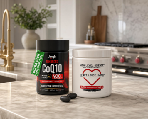 Your Mitochondria Are Running on Empty — CoQ10 Supplements for Heart Health, Energy & Longevity on Amazon cover photo collage