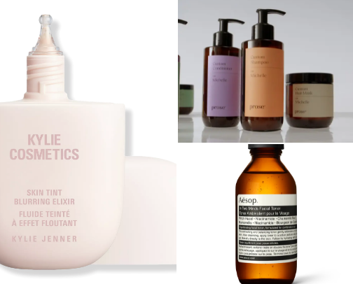 Drug store and pharmacy, make up ,skincare cover photo collage