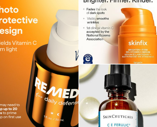 Most Popular Skincare Ingredient: Which Vitamin C to use cover photo collage