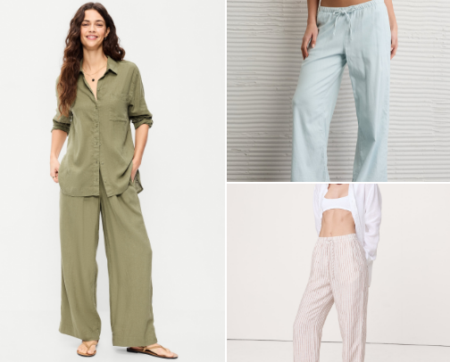 My favorite petite friendly linen fits for Summer cover photo collage