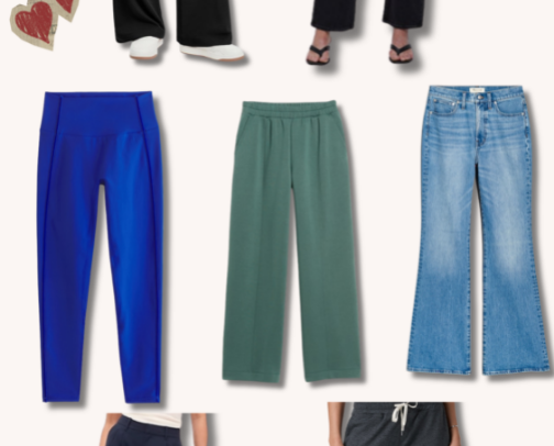 Best Petite Jeans and Pants for Moms Under 5’3" (Comfy + Flattering) cover photo collage