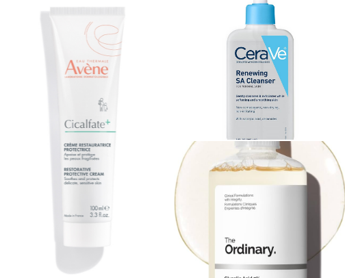 Favourite skincare products (which don't irritate my sensitive skin) cover photo collage