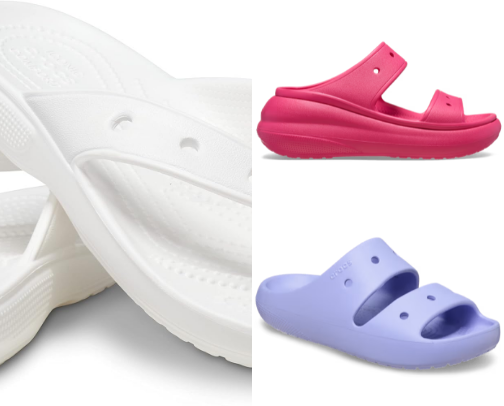Fashionable Croc Sandals cover photo collage