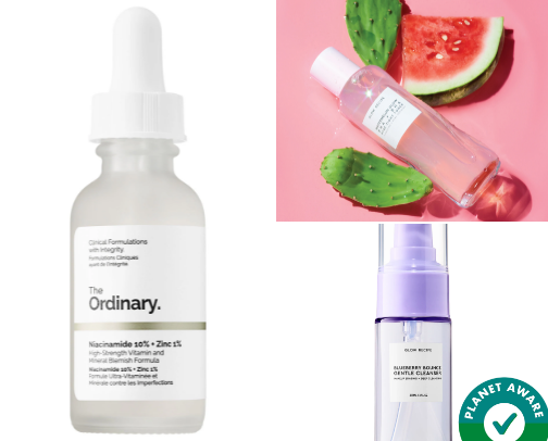 Skincare products for glowy skin! cover photo collage