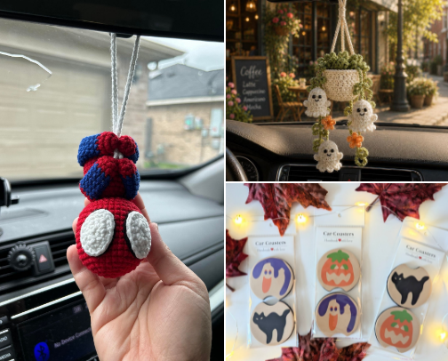 Give Me All the Cute Car Accessories ✨ cover photo collage
