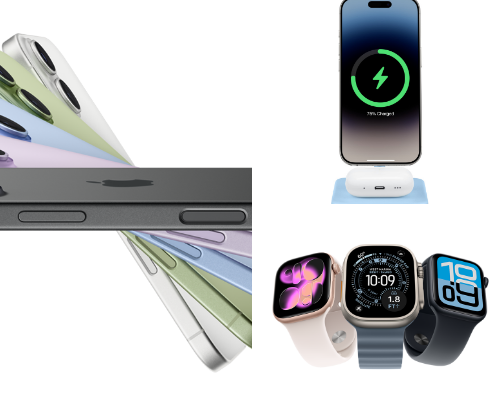 Apple Products. iPhone 17 and more. cover photo collage