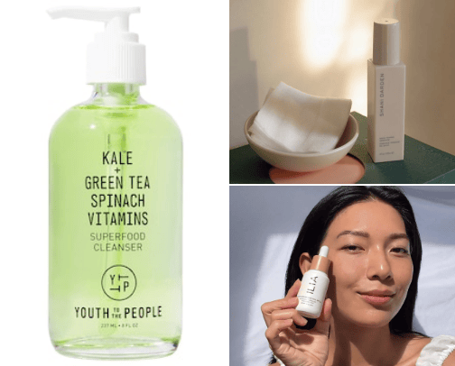 skincare routine :))) cover photo collage