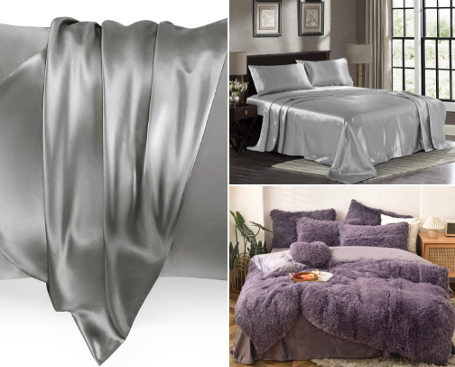 Luxury bedding cover photo collage