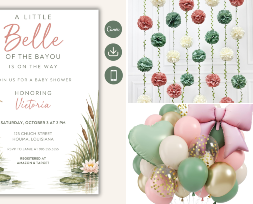 🌸 A Little Belle Is on the Way Baby Shower Finds cover photo collage