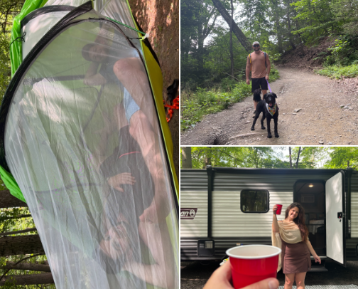Glamping necessities 🌻🏕️☀️ cover photo collage