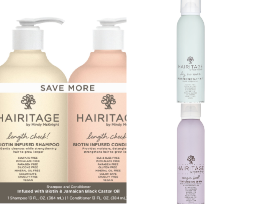 Hair care products cover photo collage