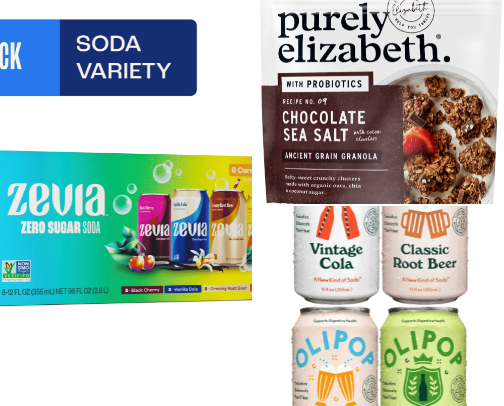 Clean(er) Snack/Drink Options at the Grocery Store cover photo collage