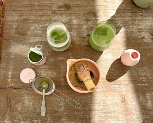 Matcha 🍵 cover photo collage