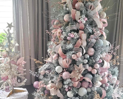 Pretty in Pink Christmas — A Dreamy Tree Aesthetic cover photo collage