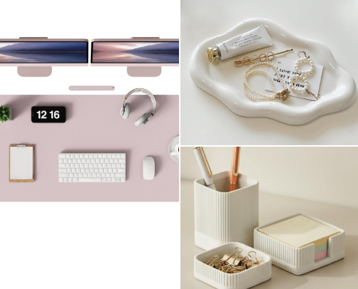 Cloud Nine Desk Sanctuary ☁️🕯️ cover photo collage
