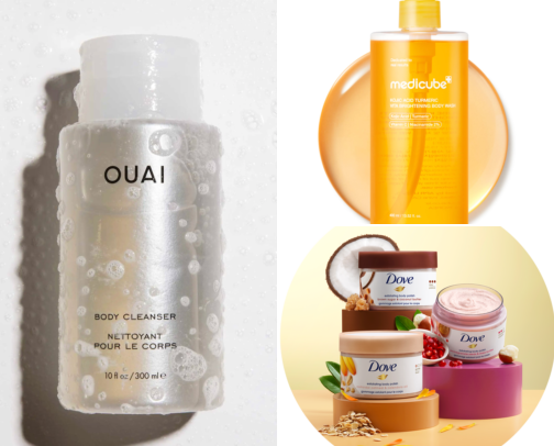 BEST body products to smell good and have soft, shiny skin✨ cover photo collage
