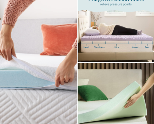 Best Mattress Toppers for Back Pain Under $100 cover photo collage