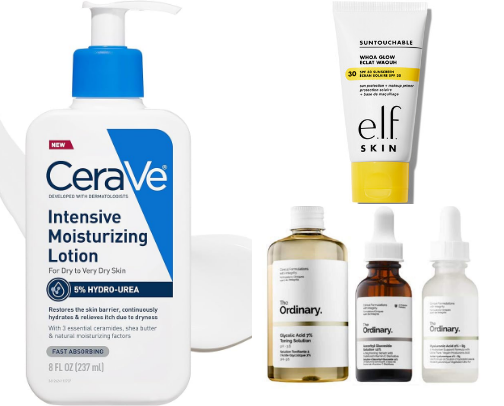 Affordable skincare essentials cover photo collage