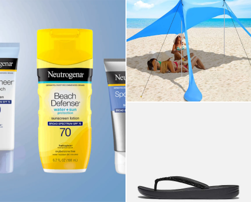 Beach essentials 🌊🐚🏖️ cover photo collage