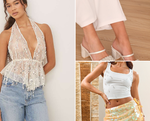 Hot girls wear WHITE cover photo collage