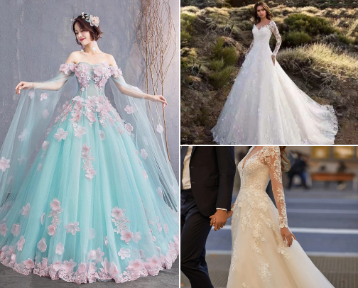 🌸 Wedding Gowns Collection cover photo collage