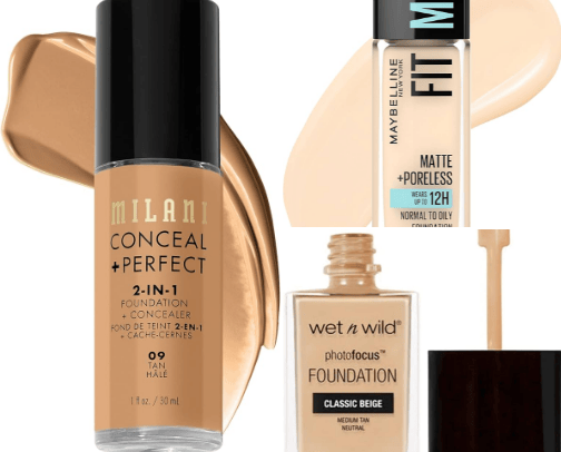 full face of drug store makeup 👄💄 cover photo collage