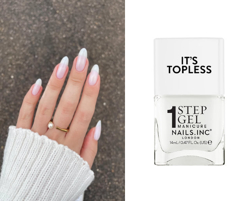 🫧🥛 milky white sheer nails cover photo collage