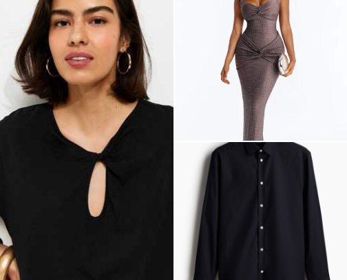 Men and women clothing cover photo collage