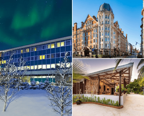 Travel and discover whole world cover photo collage
