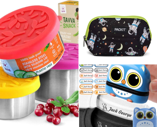 School Lunch & Snack Essentials for Preschool & Montessori Kids cover photo collage