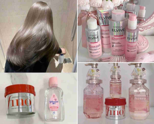 best hair shine products  🪷✨️ cover photo collage