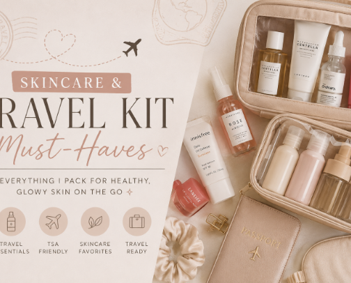 Skincare & Travel Kit Must-Haves 🩷 cover photo collage