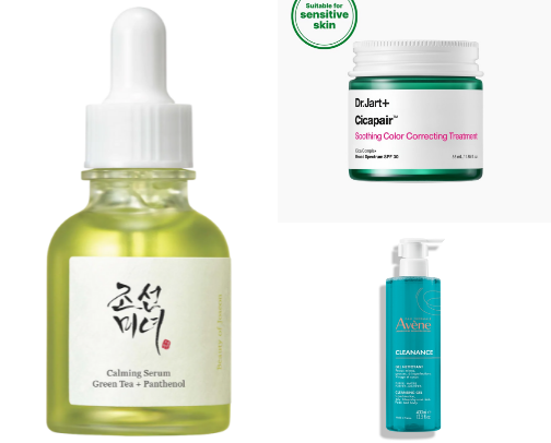 Skincare Recs from a SENSITIVE girlie🫧 cover photo collage
